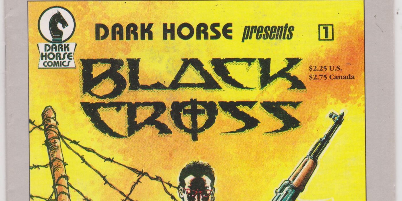 Dark Horse Presents #1 cover art featuring Black Cross and the original symbol of Dark Horse Comics.