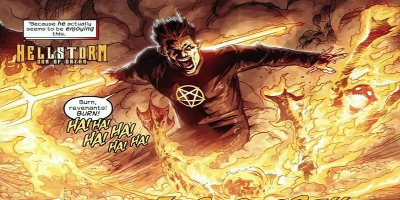 Daimon Hellstrom spreading hellfire.