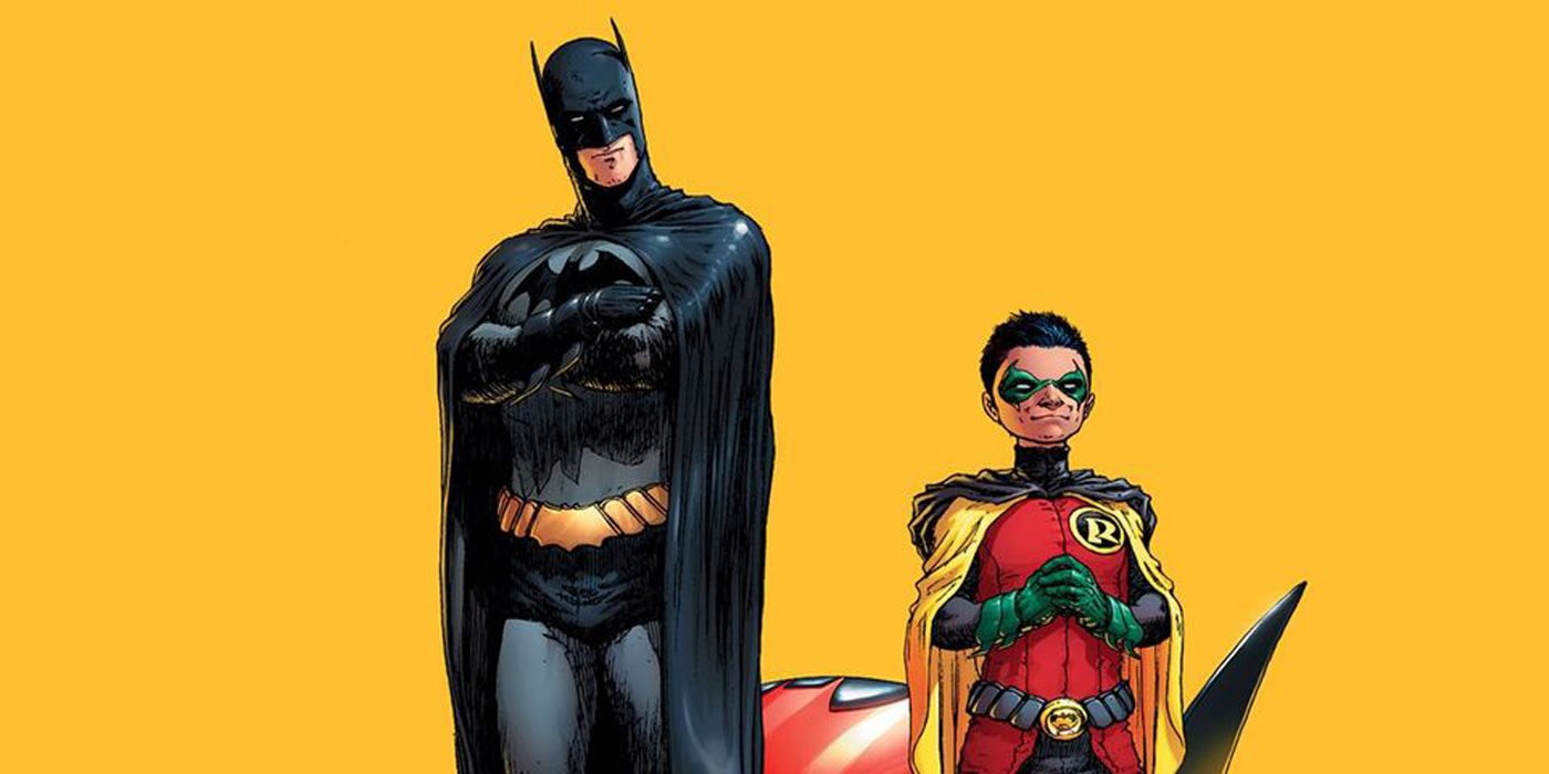 Damian Wayne as Robin with Batman in DC Comics