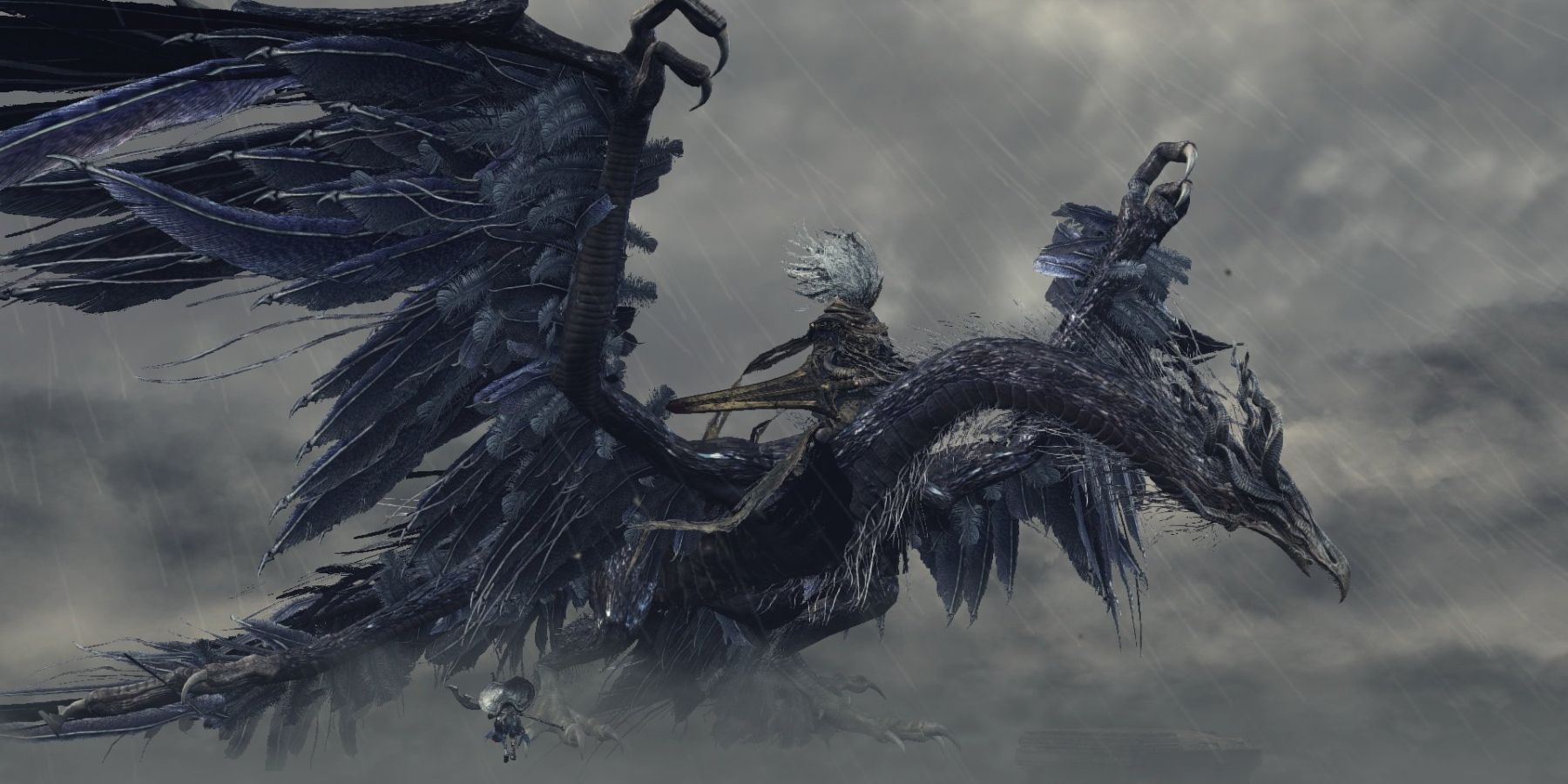 The Nameless King rides a Wyvern