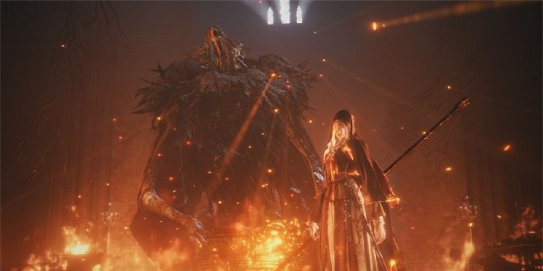 Sister Freide and Father Ariandel from Dark Souls 3's DLC.