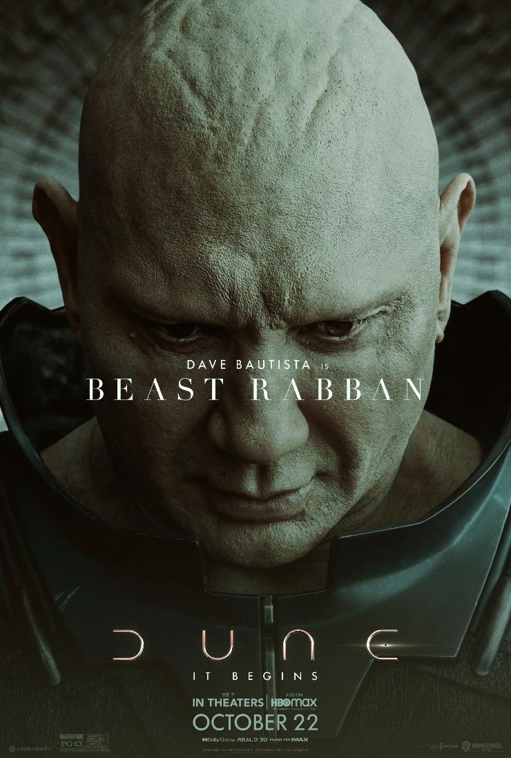 Dave Bautista as Beast Rabban in Dune Poster