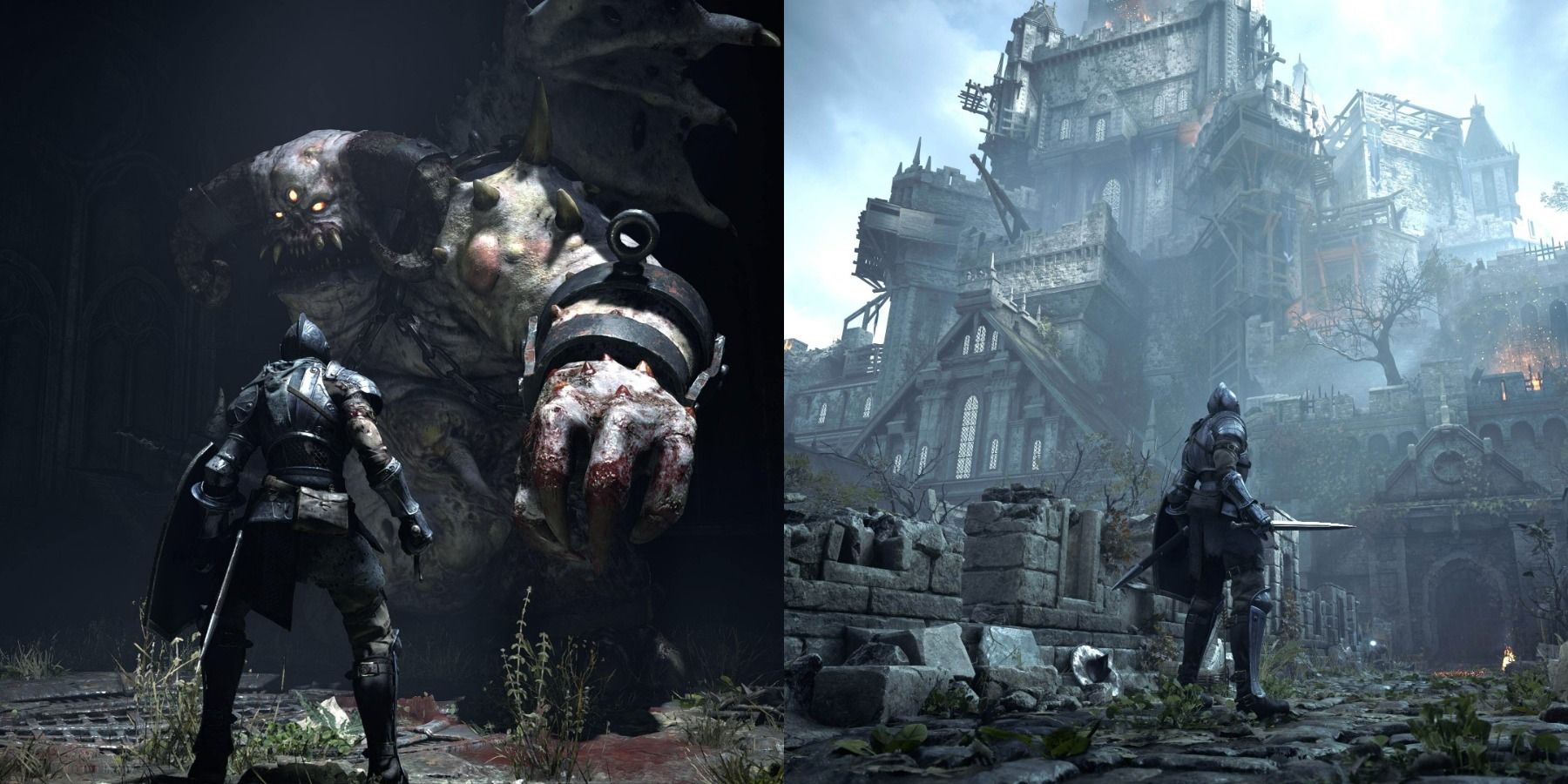 Gameplay screenshots of the Demon's Souls PS5 remake