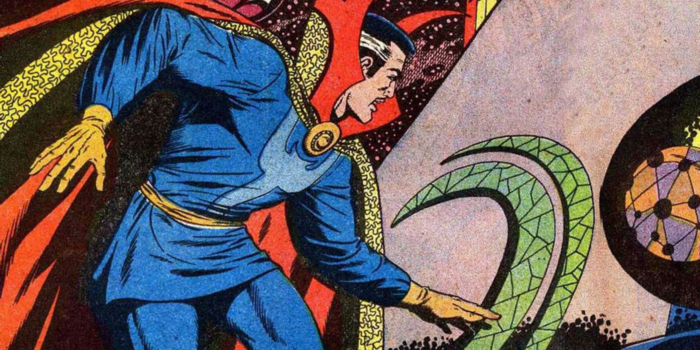Doctor Strange floating in the astral plane.