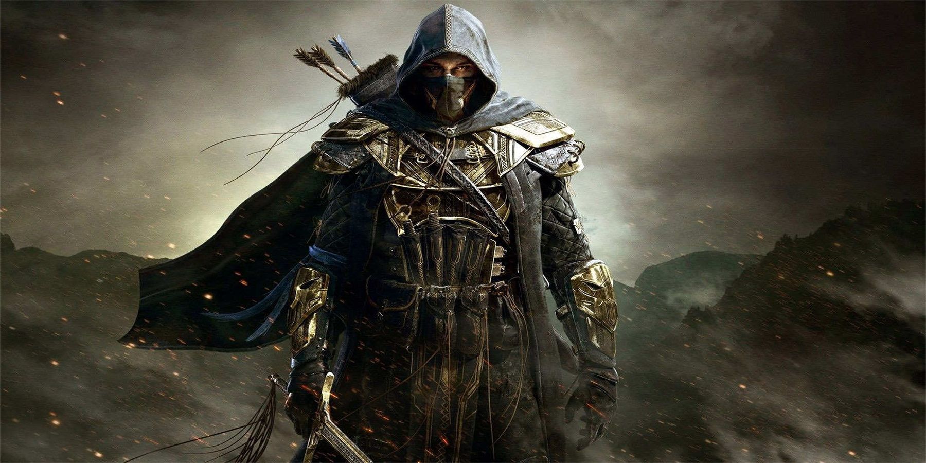Elder Scrolls Thief Gray Background With Gear