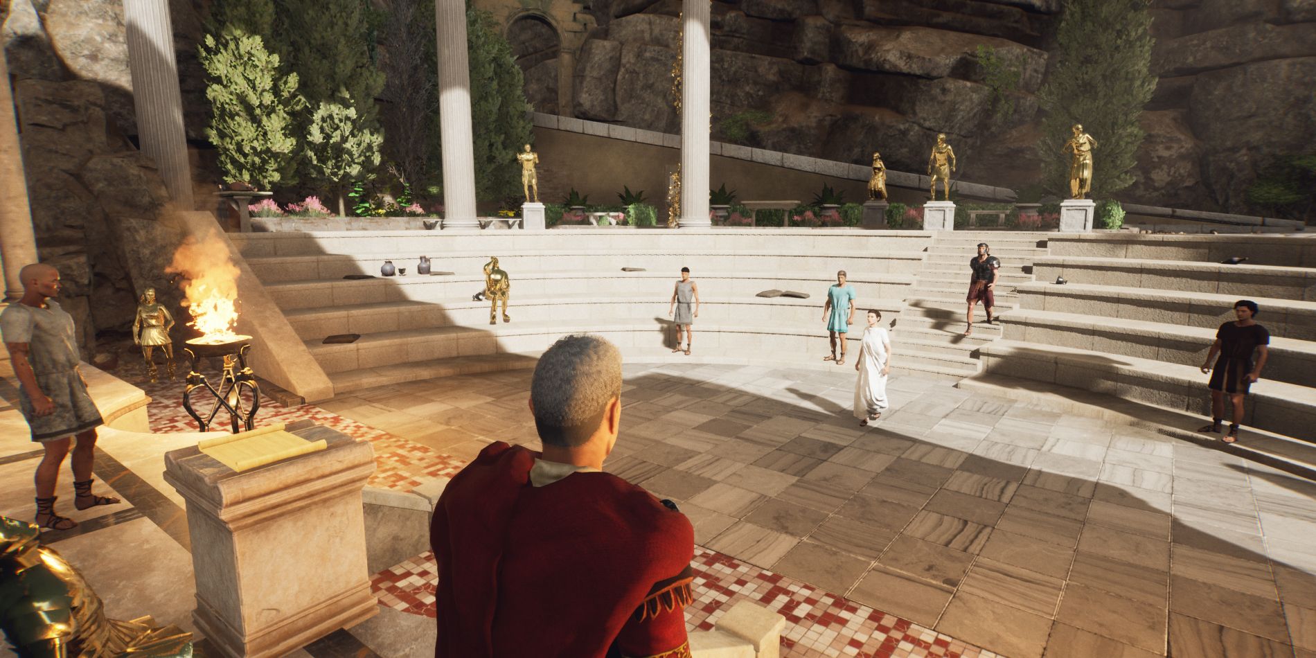 Electing a new leader in a roman forum in The Forgotten City