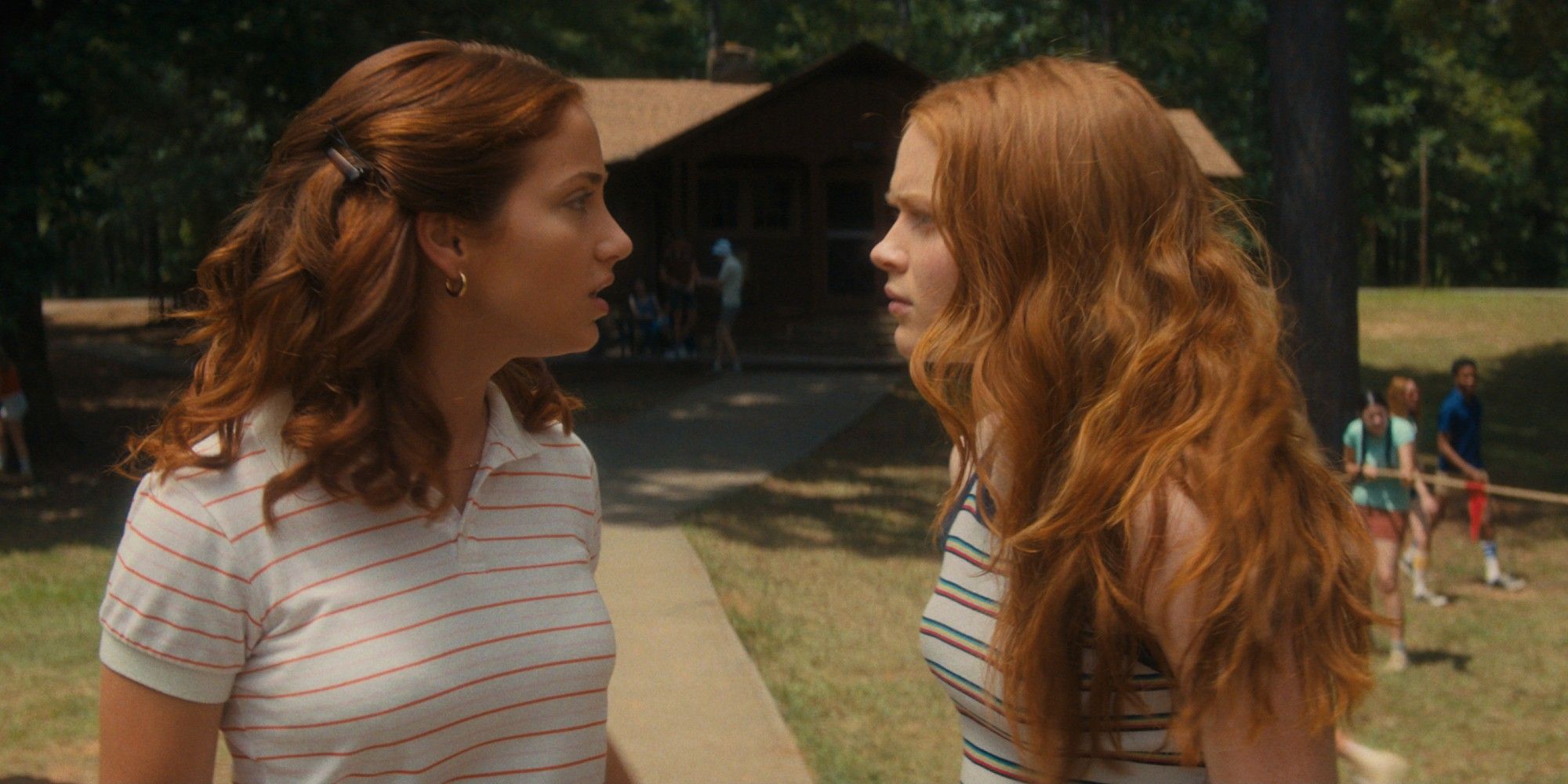 Emily Rudd and Sadie Sink in Fear Street Part 2: 1978