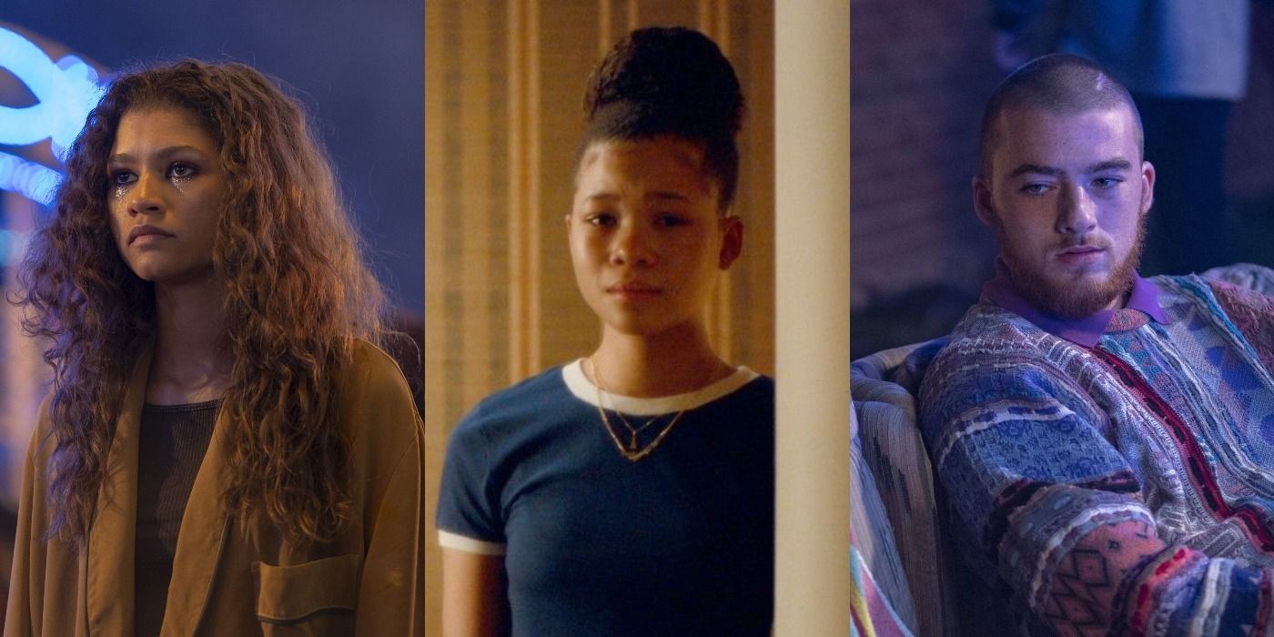 Rue, Gia, and Fez, side-by-side on Euphoria