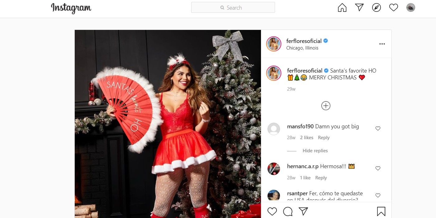 Fernanda Flores Christmas outfit 90 Day Fiance cropped