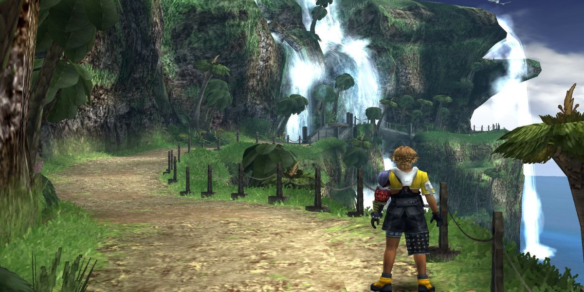 An overworld screenshot in Final Fantasy X.