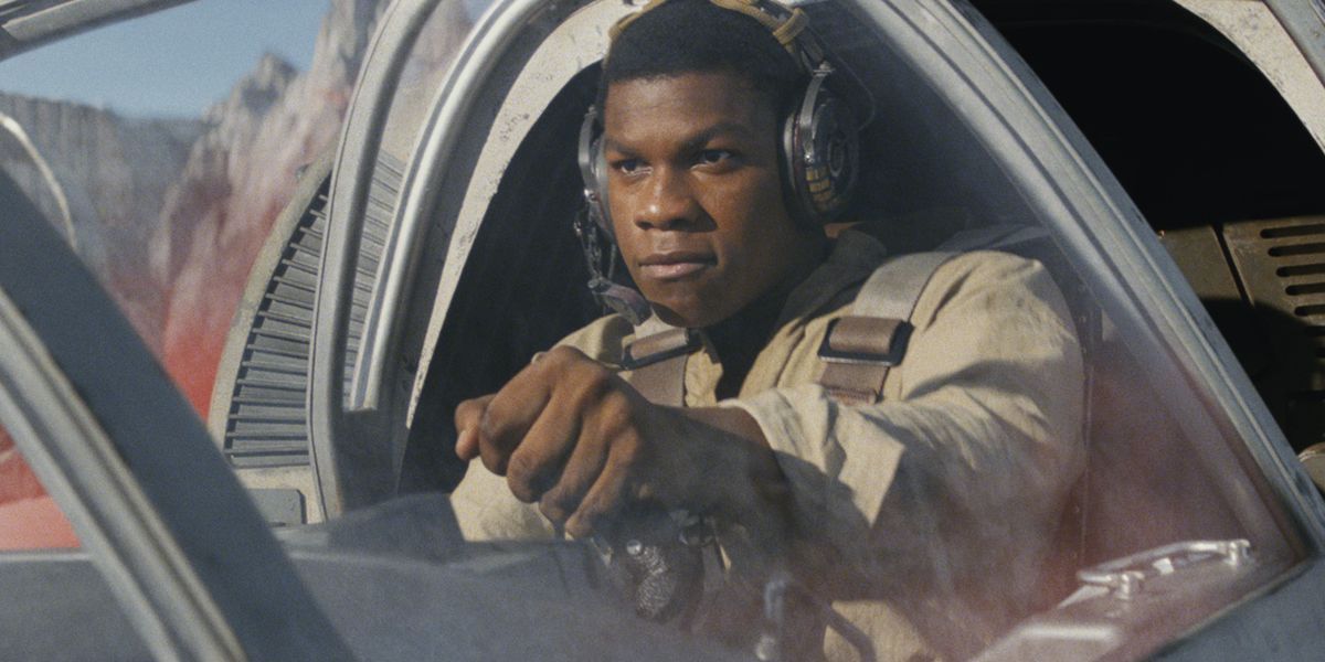 Finn flying at the end of The Last Jedi