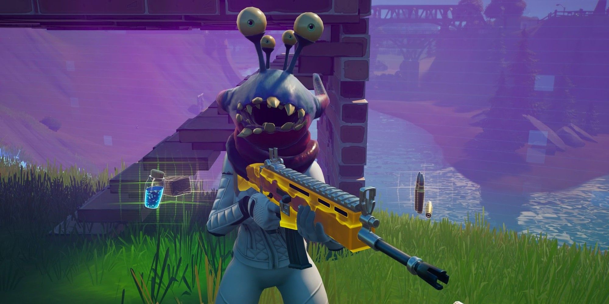 A player infected by an Alien Parasite in Fortnite Season 7