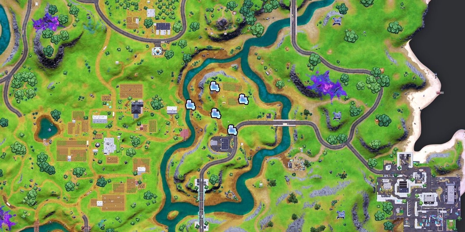 Prepper Supply Placement Locations during Week 6 of Fortnite Season 7