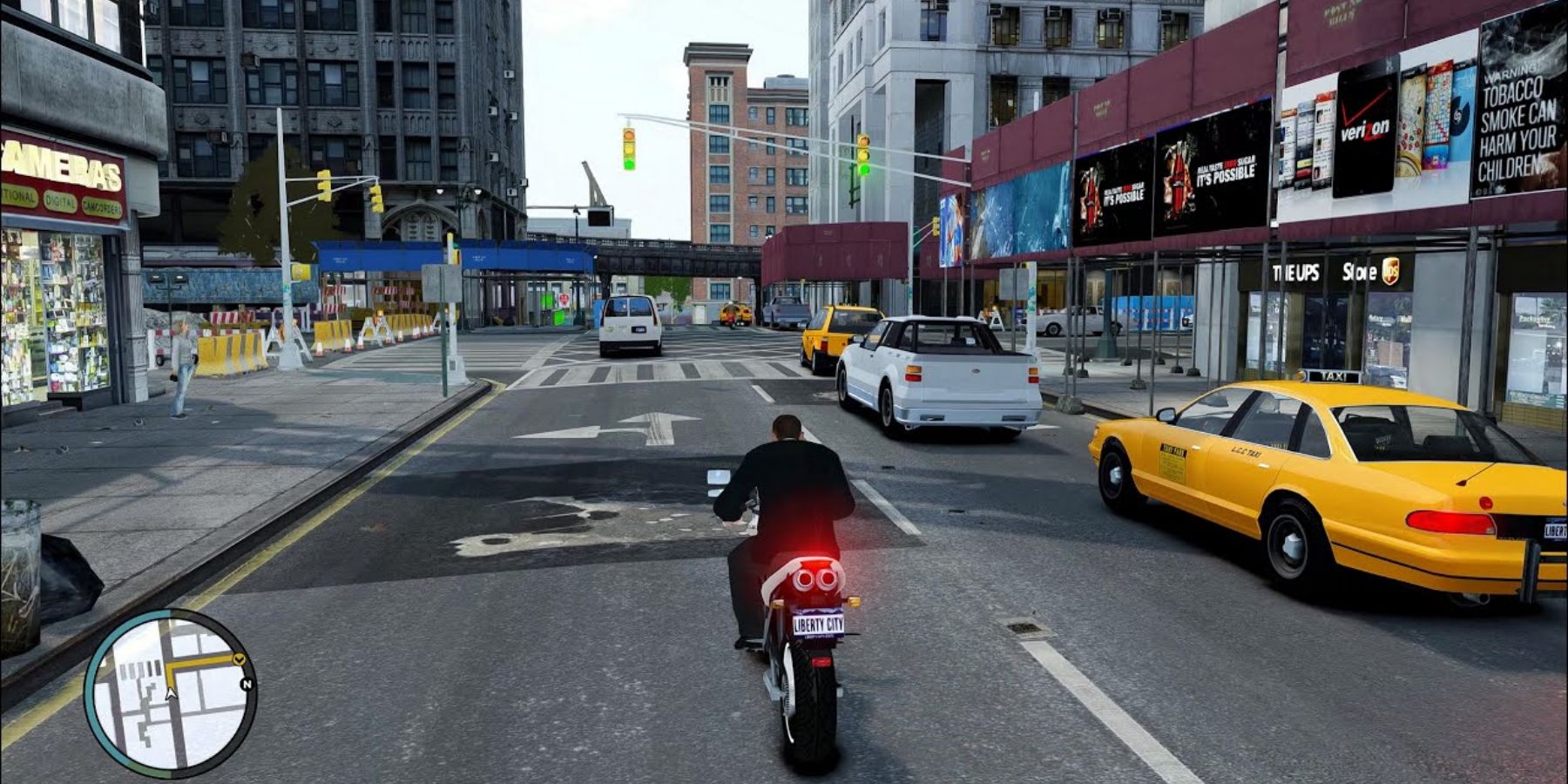 Riding on a motorcycle in GTA IV
