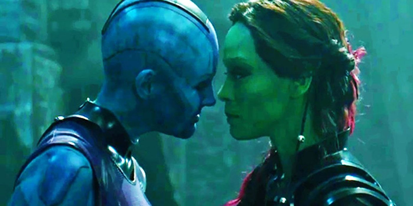 Gamora &amp; Nebula face off in Guardians of the Galaxy.