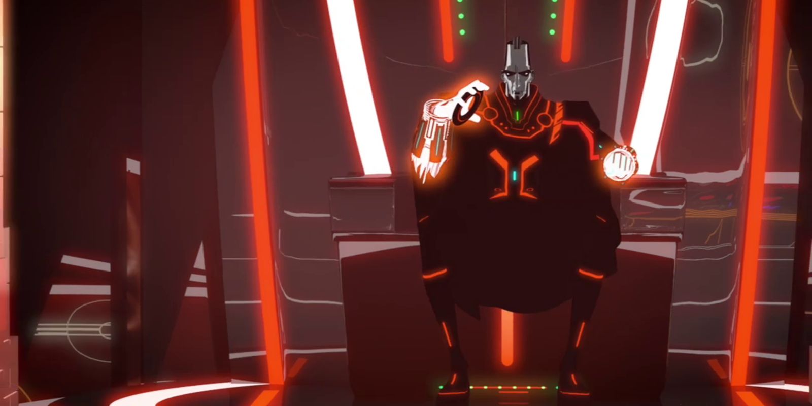 General Tesler on his throne in Tron Uprising