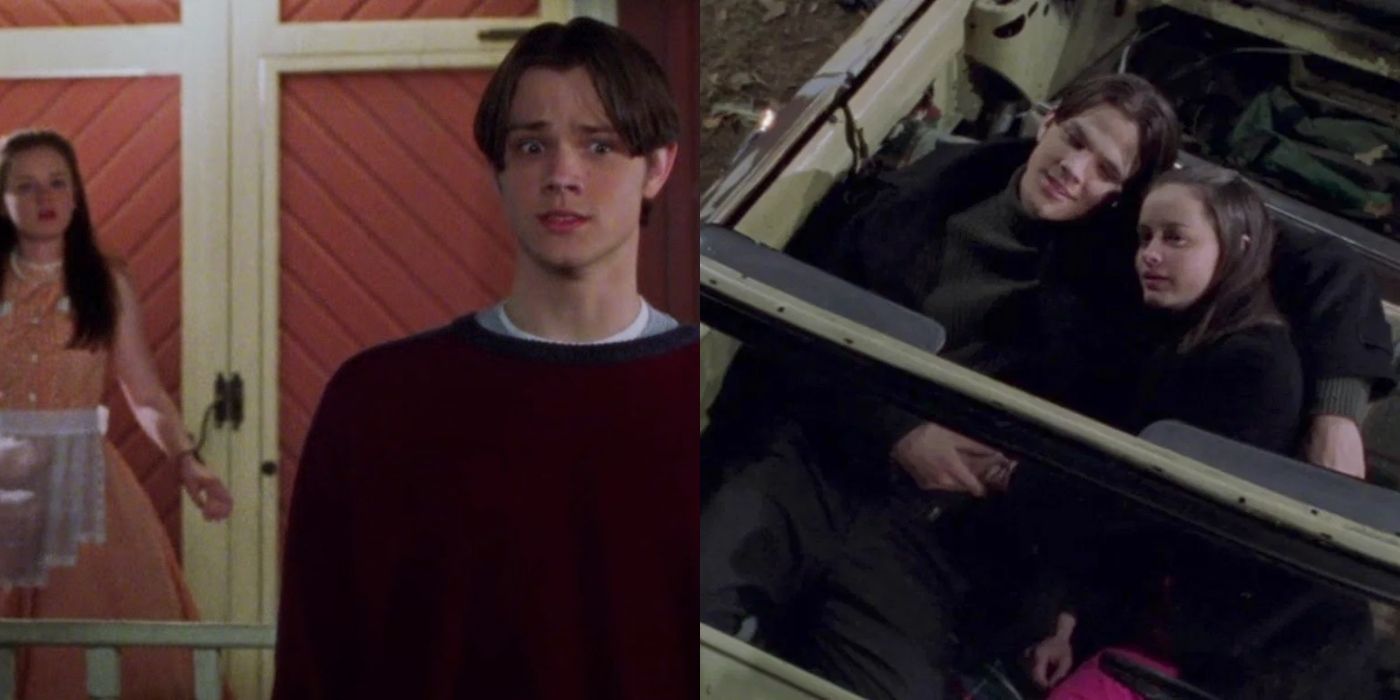 Rory and Dean in the &quot;Donna Reed&quot; episode and Rory and Dean sitting in the car he builds for her on Gilmore GIrls