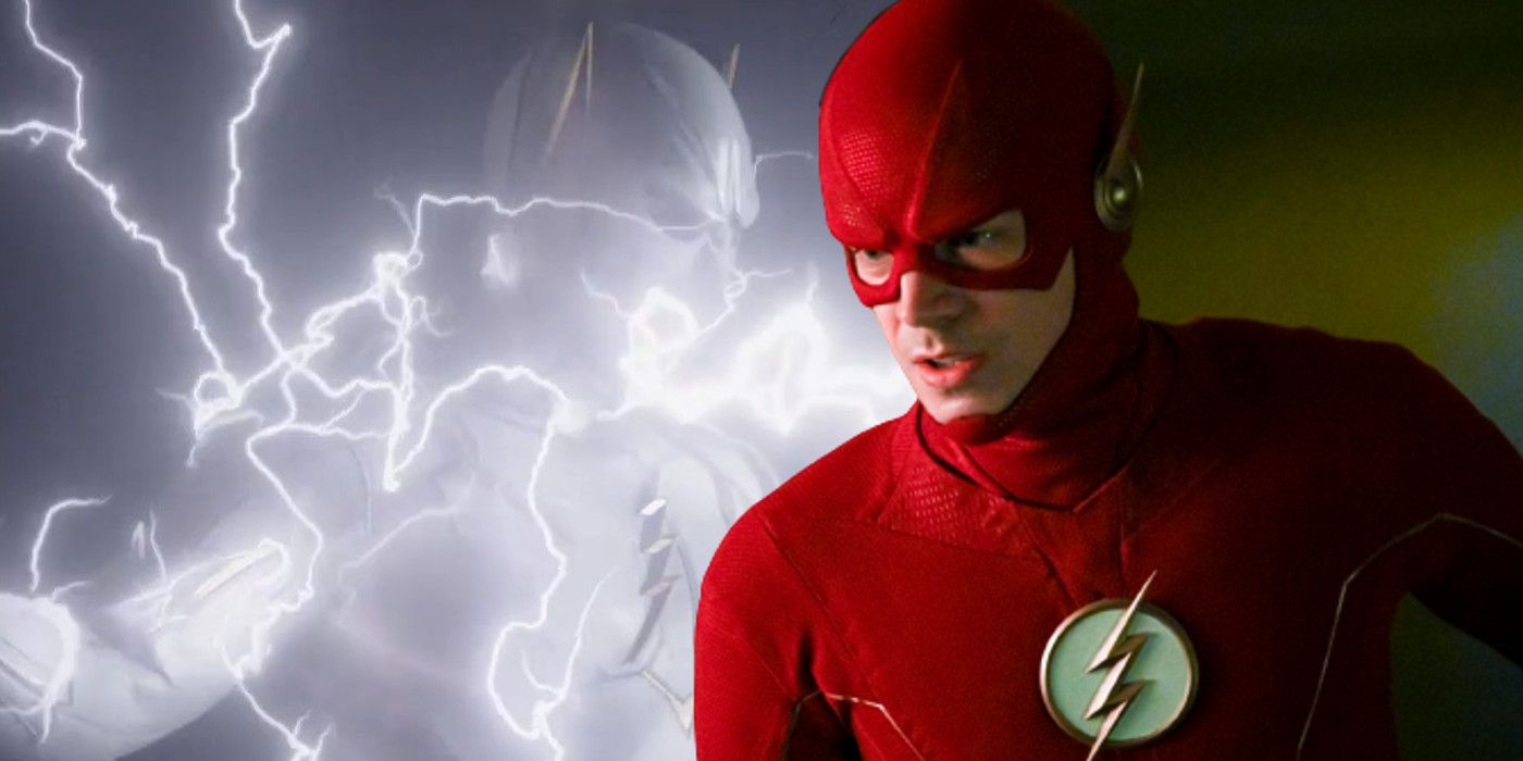 The Flash: barry wearing his red costume, surrounded by electricity