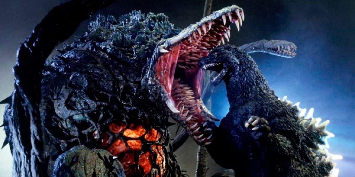 Biollante snaps at Godzilla from Godzilla vs Biollante