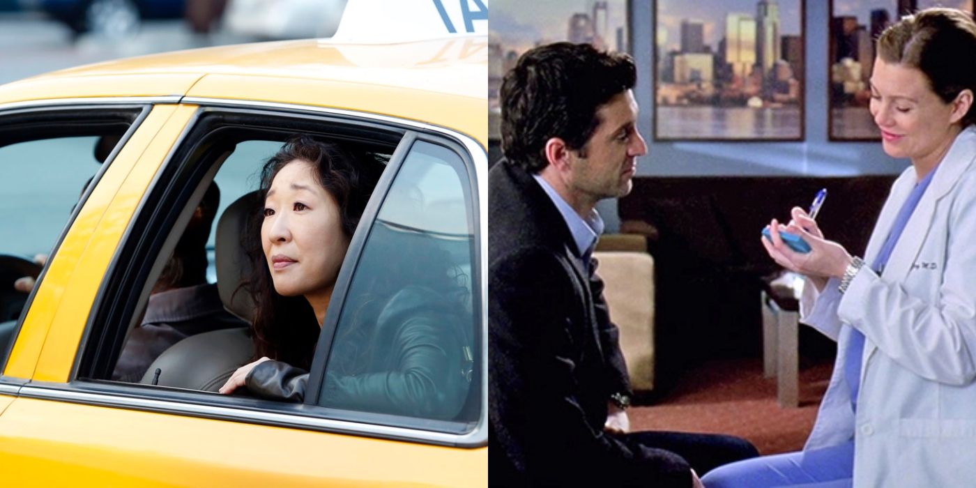 Grey's Anatomy: Cristina Yang on a taxi; Meredith and Derek get married on a post-it