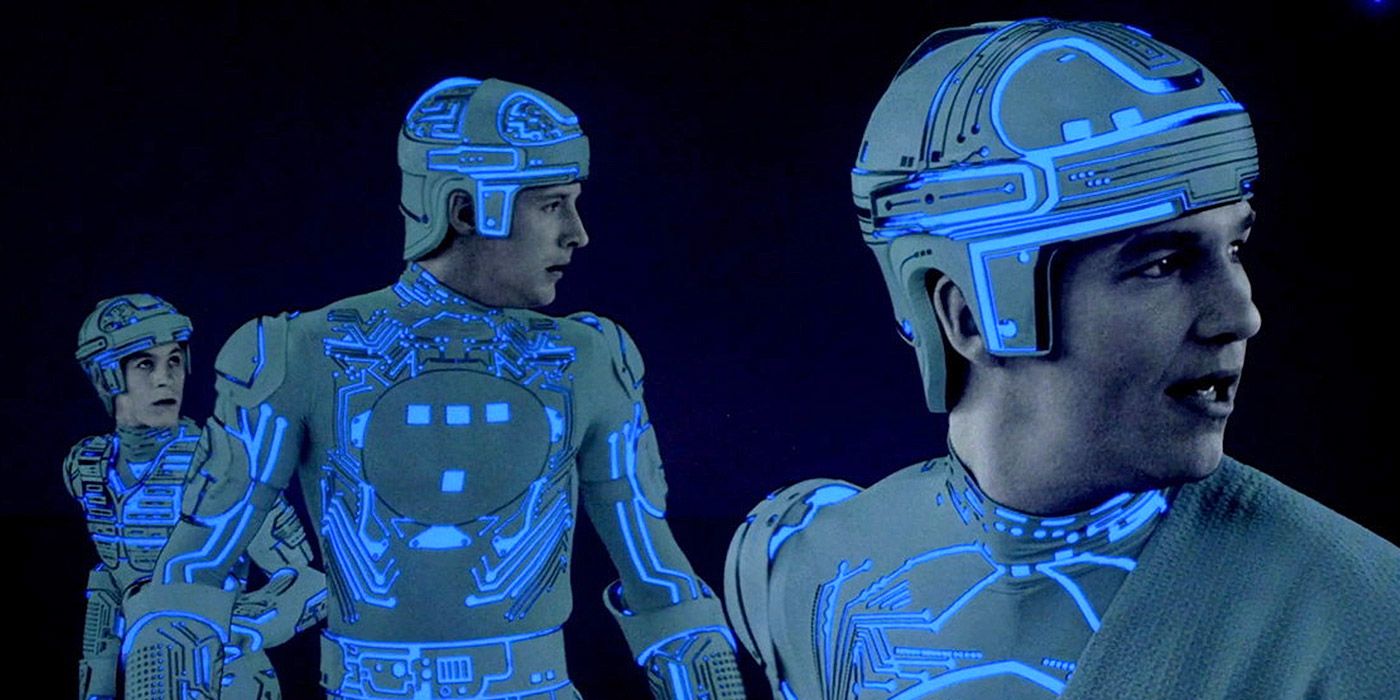 Ram, TRON and Flynn from the original TRON