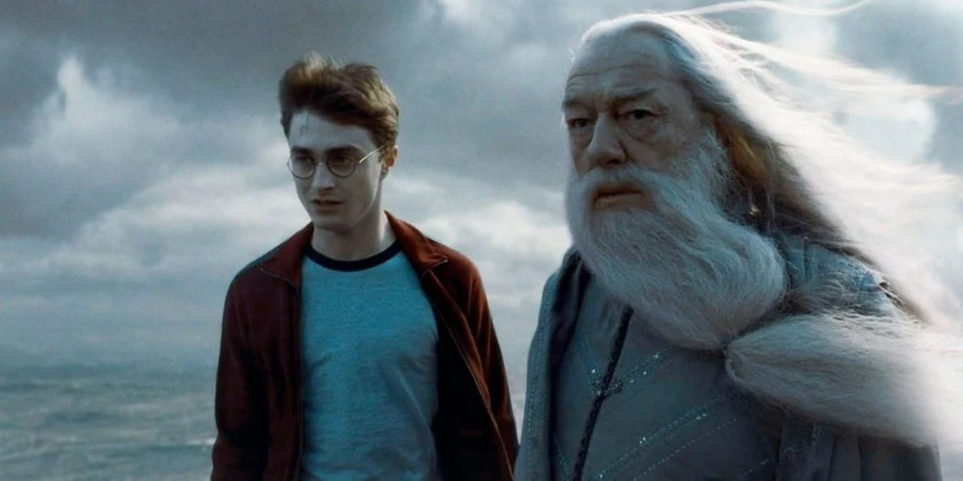 Harry and Dumbledore after apparating in Harry Potter