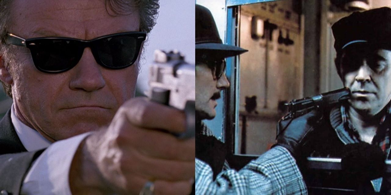 Harvey Keitel in Reservoir Dogs and a subway robber in The Taking of Pelham 123