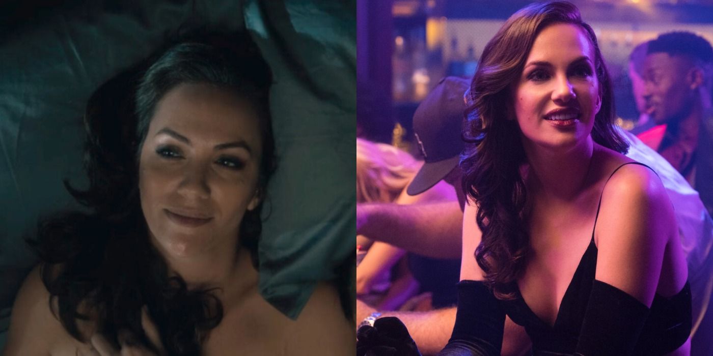 The Haunting of the Hill House: Split image of Theo in bed and at a bar