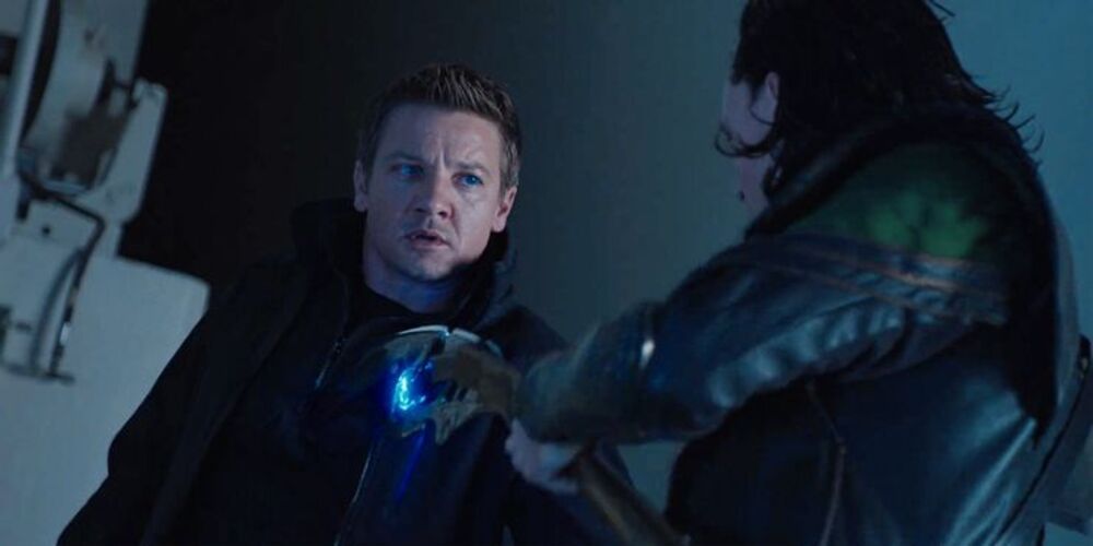 Hawkeye under mind control of Loki in The Avengers