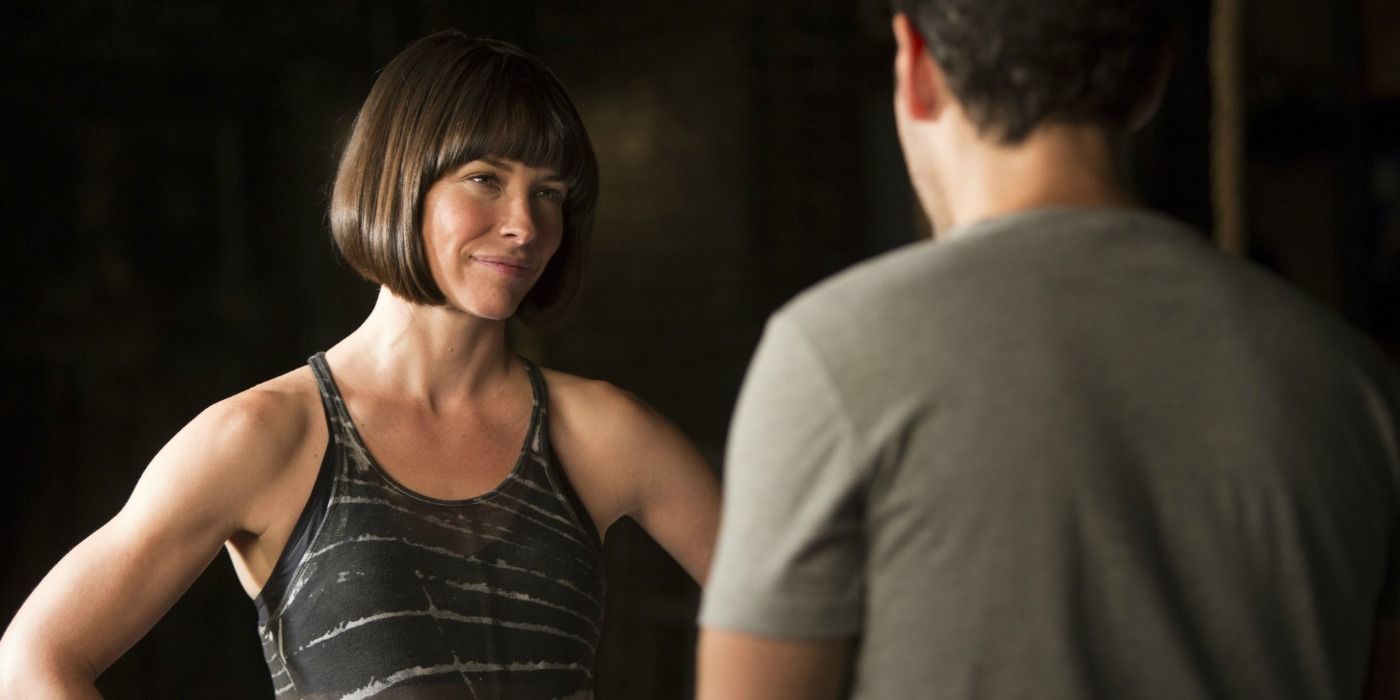 Hope Van Dyne training Scott Lang in Ant-Man