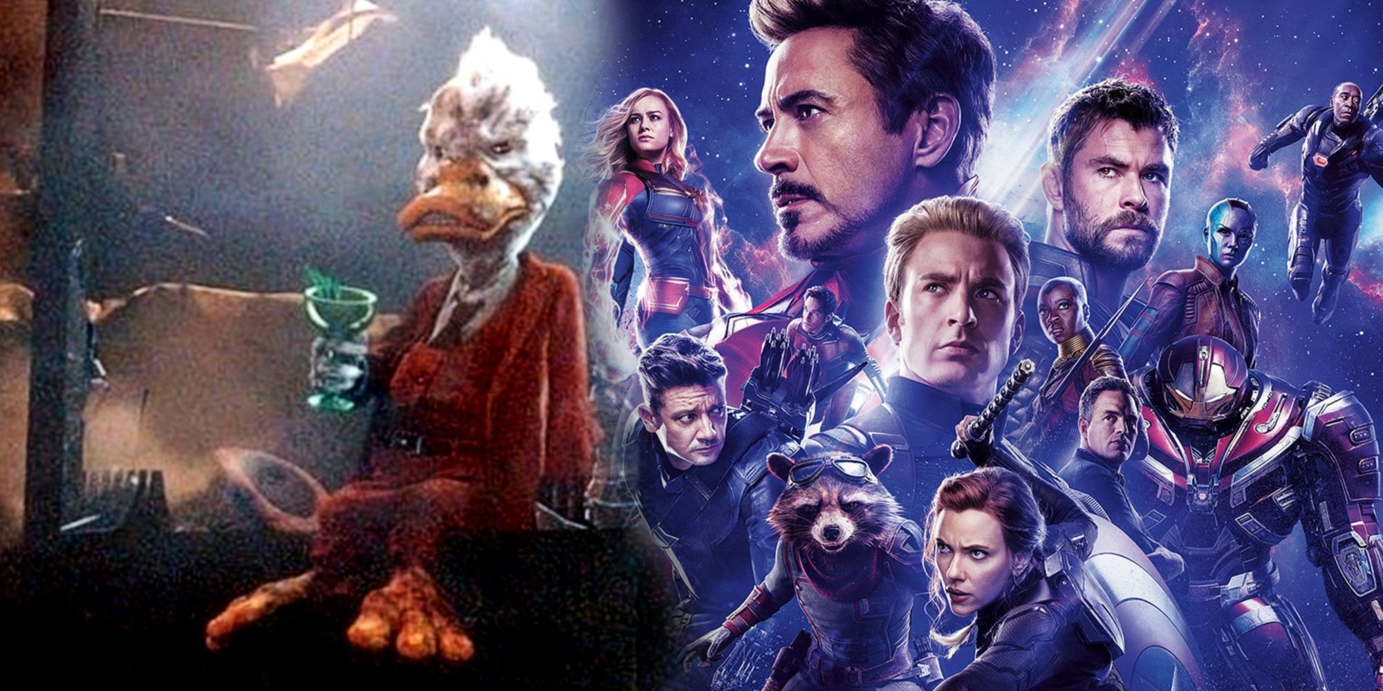 Howard the Duck in Guardians of the Galaxy and Avengers Endgame