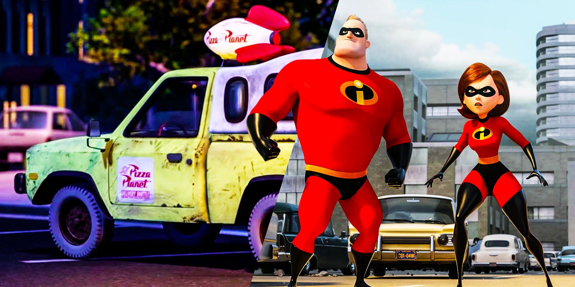 Incredibles different from every pixar movie no Pizza planet truck