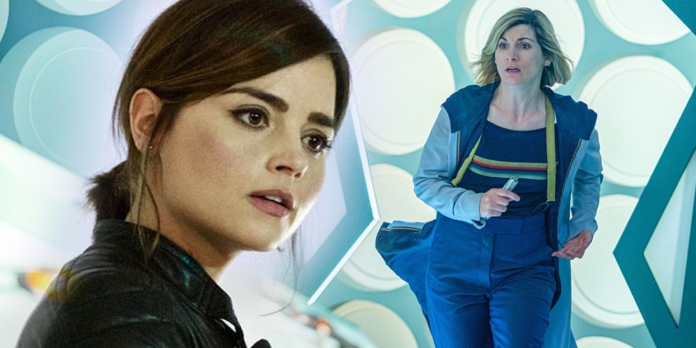 Jenna Coleman as Clara and Jodie Whittaker as Thirteenth in Doctor Who
