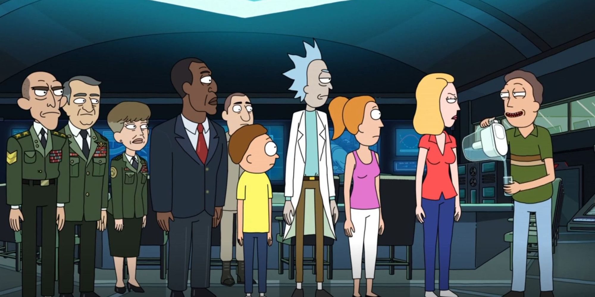 Jerry Pours Water in Rick and Morty Season 5, Episode 4