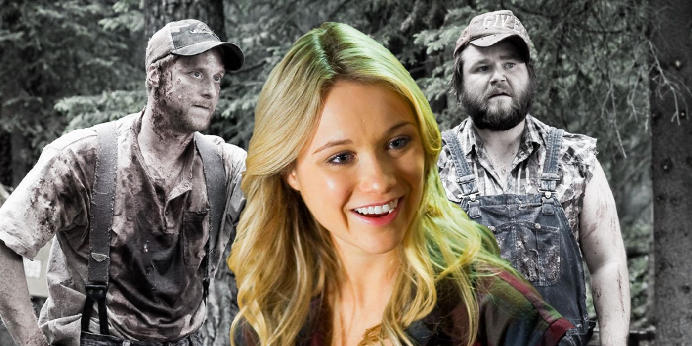 Katrina Bowden as Allison with Tucker and Dale