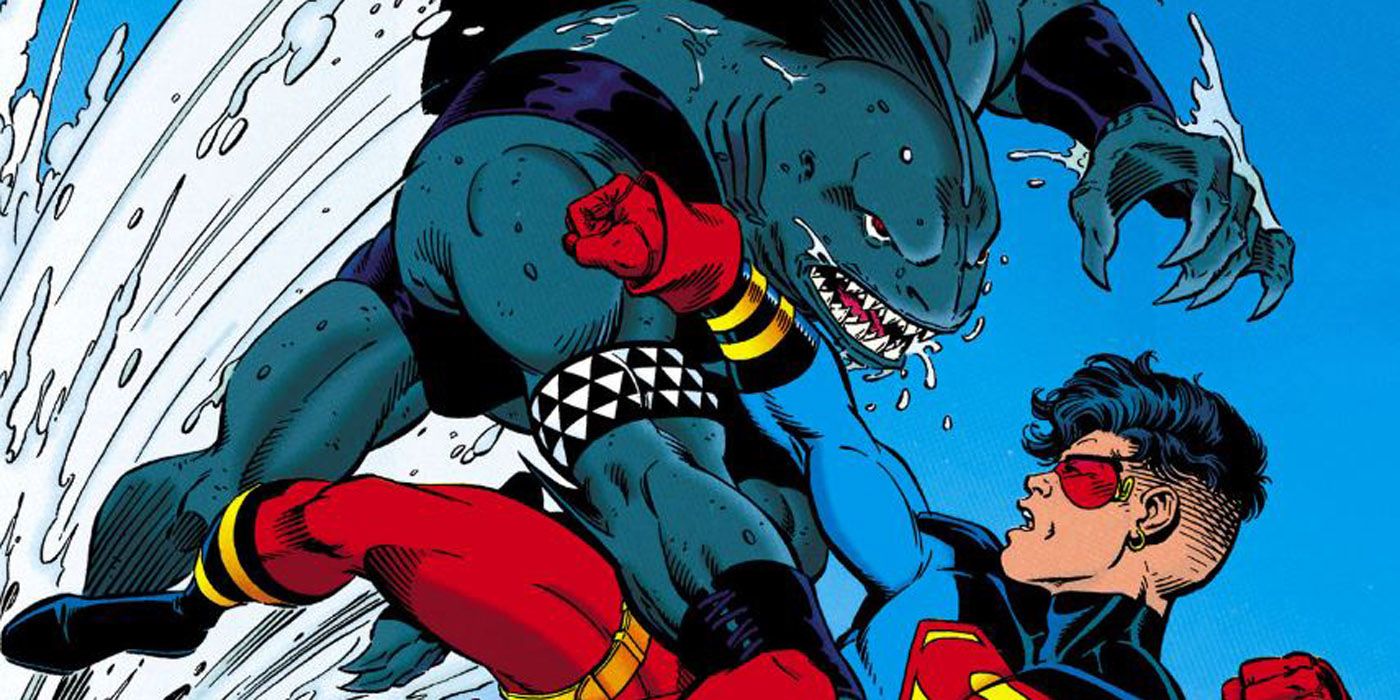 King Shark vs Superboy in the 90s.
