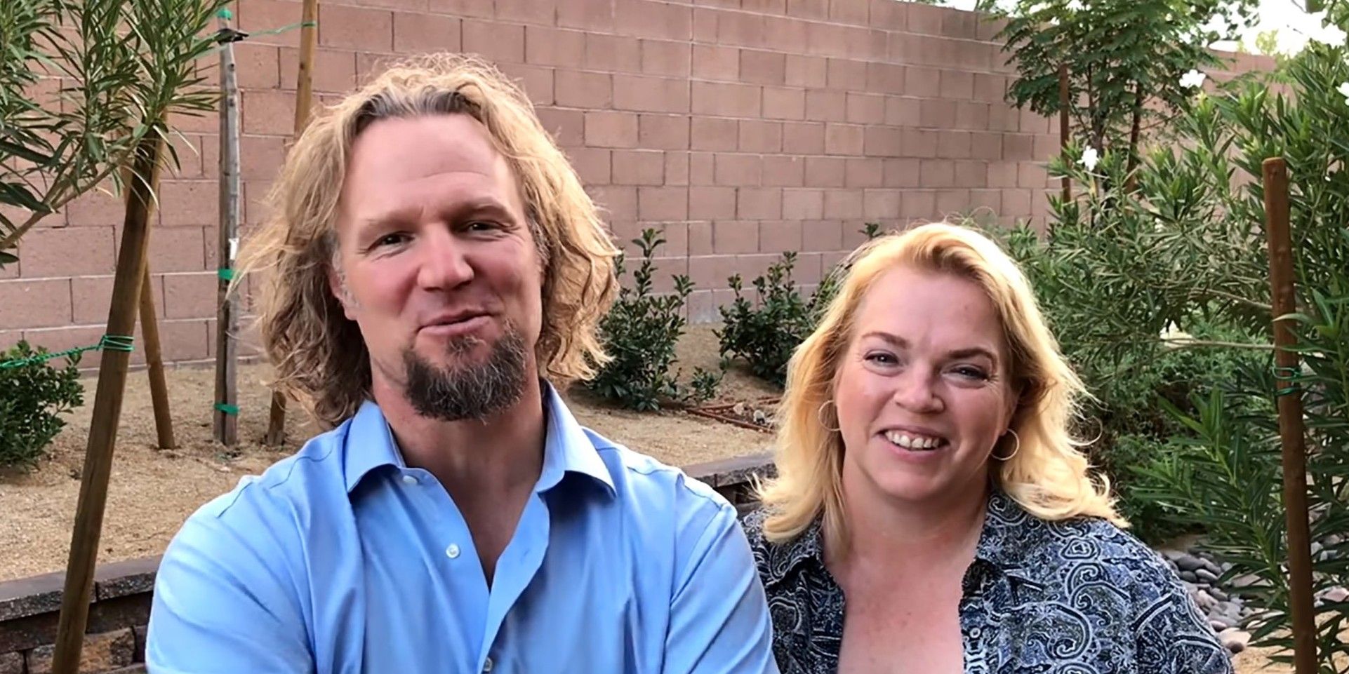 Kody Brown Janelle Sister Wives posing outside younger days