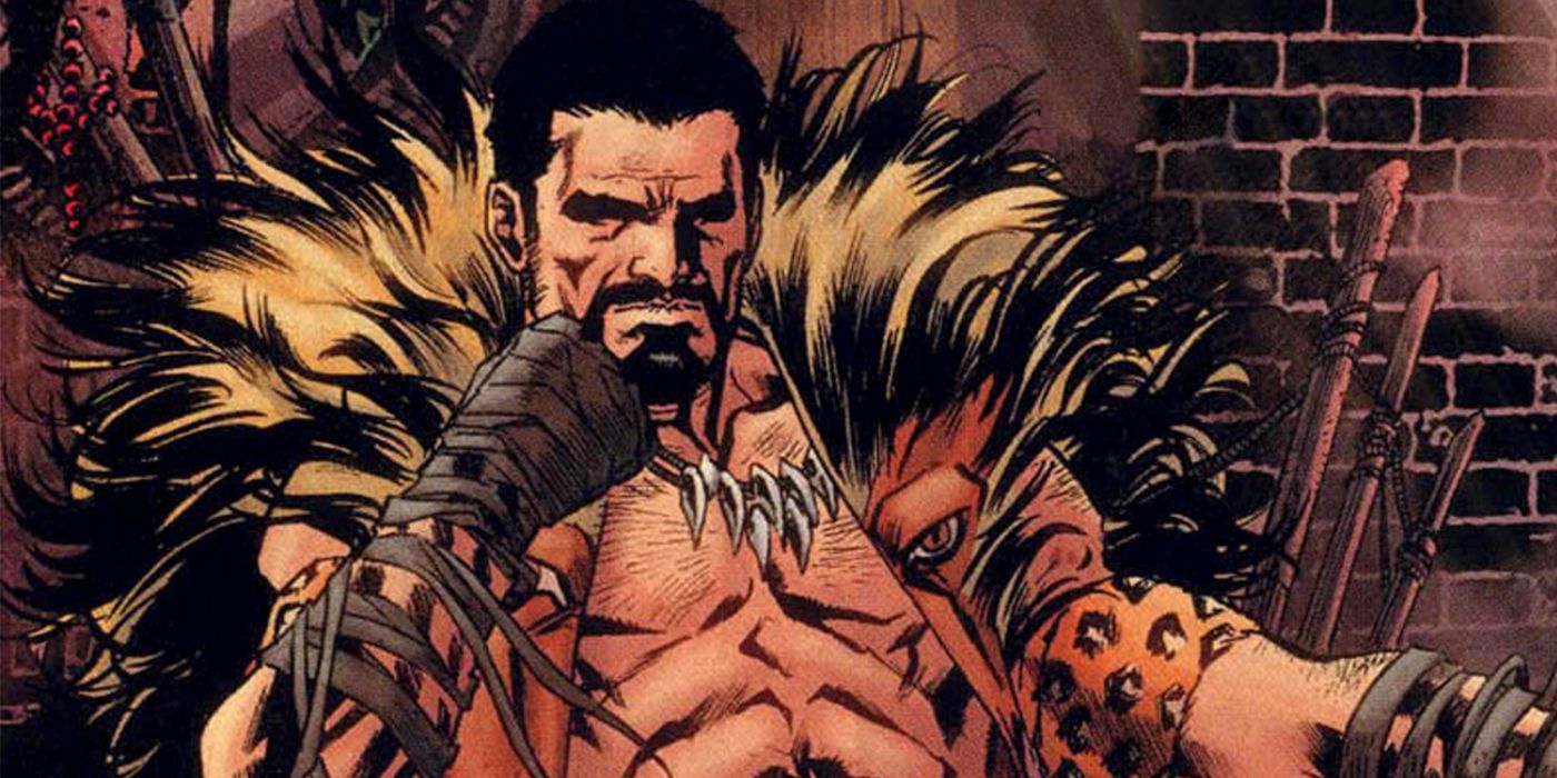 Kraven the Hunter sitting in his chair in Marvel Comics.
