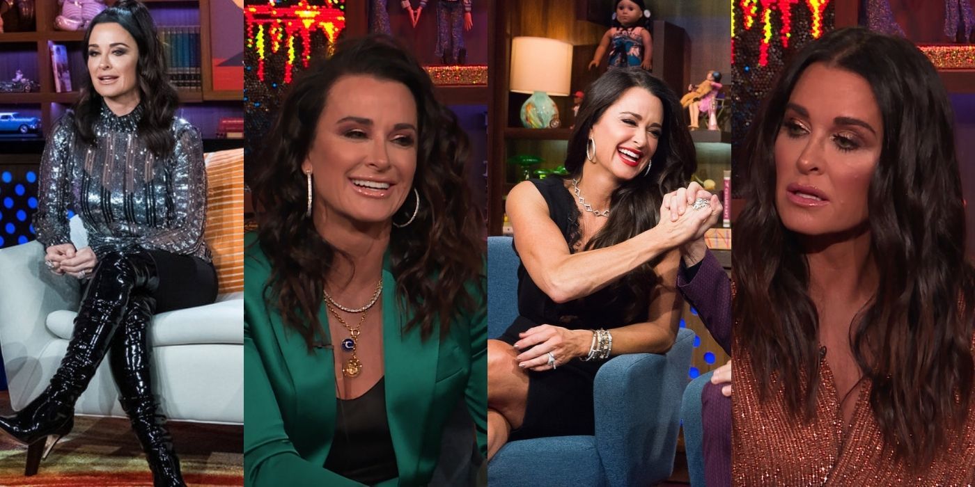 Kyle Richards on different episodes of RHOBH