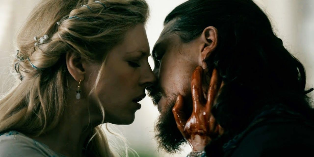 Lagertha stabs Kalf on their wedding day in Vikings