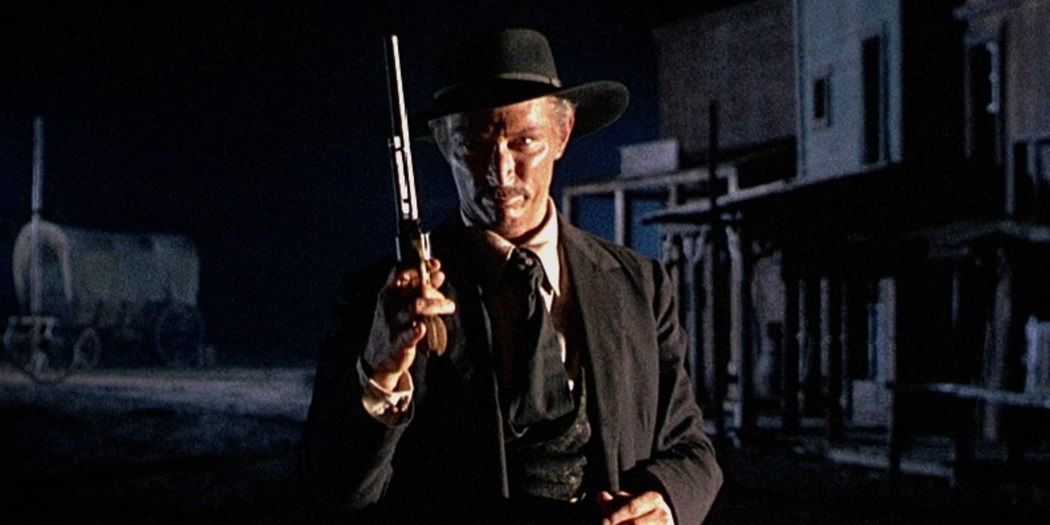 Lee Van Cleef with a revolver in For a Few Dollars More