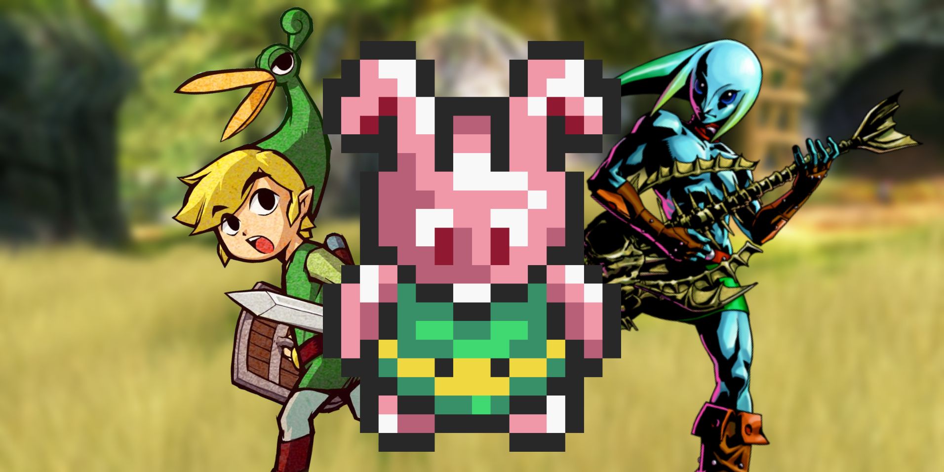 Legend Zelda Link All Transformations Wolf Bunny Zora Mask