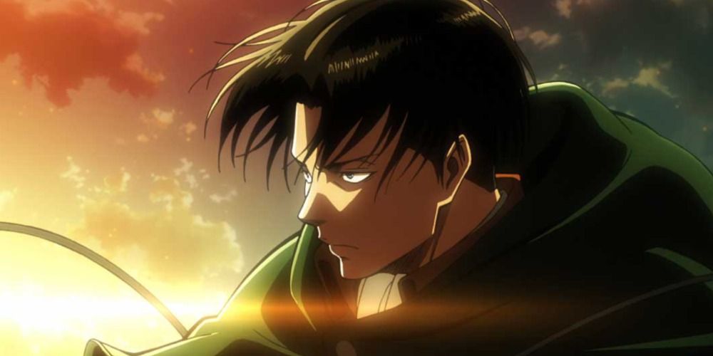 Levi Ackerman looking to the distance in Attack on Titan