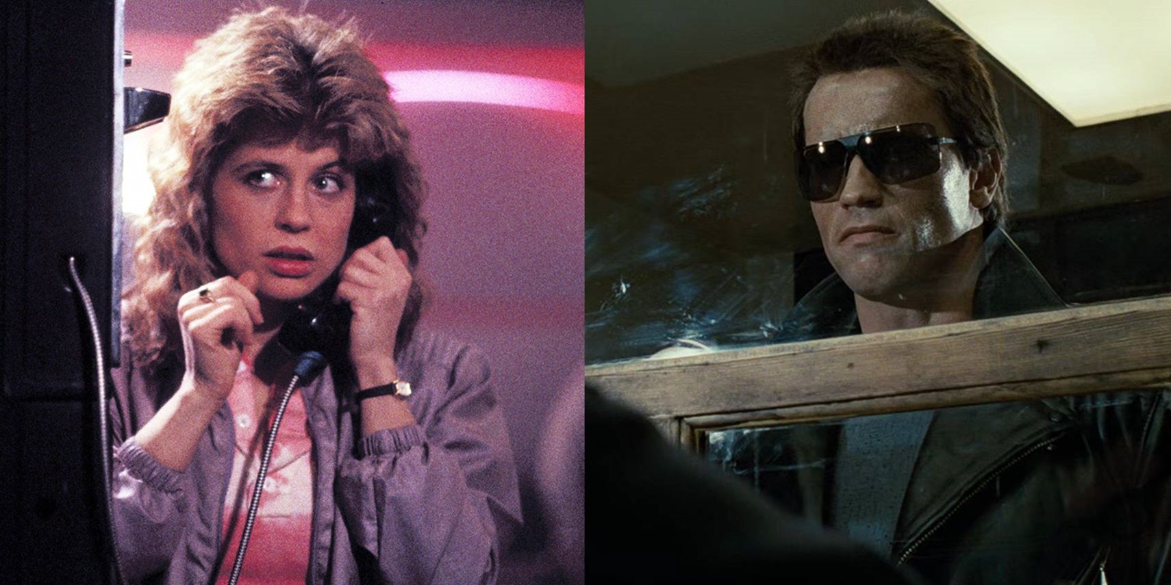 Linda Hamilton and Arnold Schwarzenegger in The Terminator