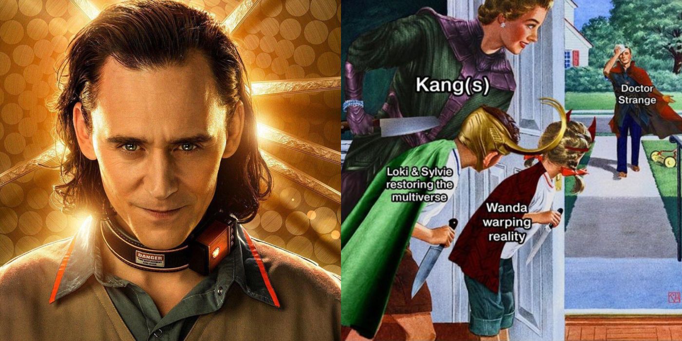 Split image of Loki poster and Loki meme