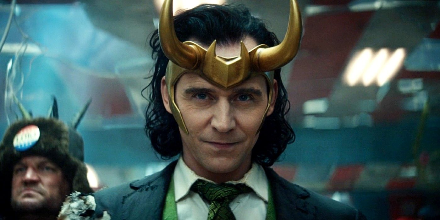 President Loki smirks to the camera in Disney +'s Loki.