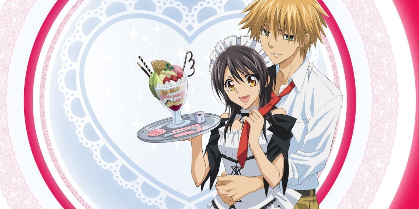 Maid Sama! poster with two characters embracing