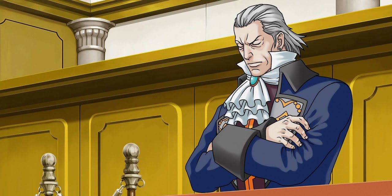Manfred von Karma looking angry in Ace Attorney.