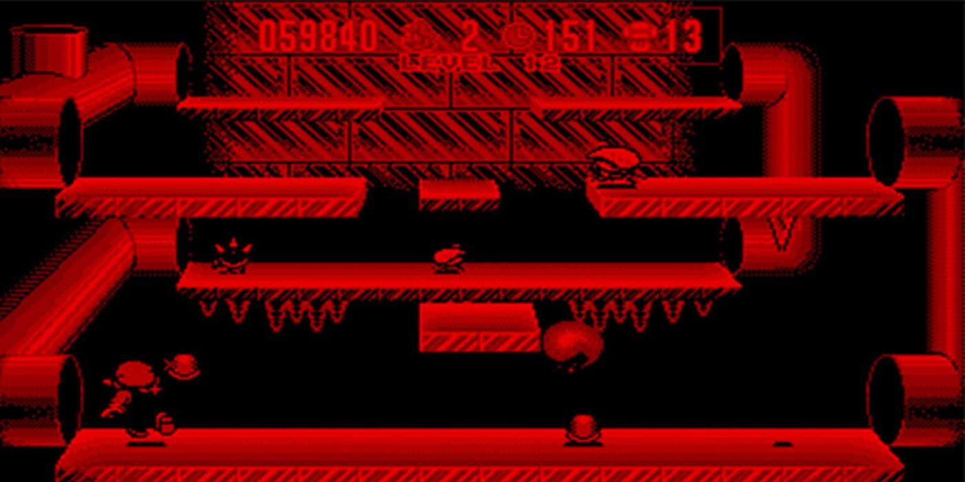 Gameplay of the Virtual Boy game Mario Clash.