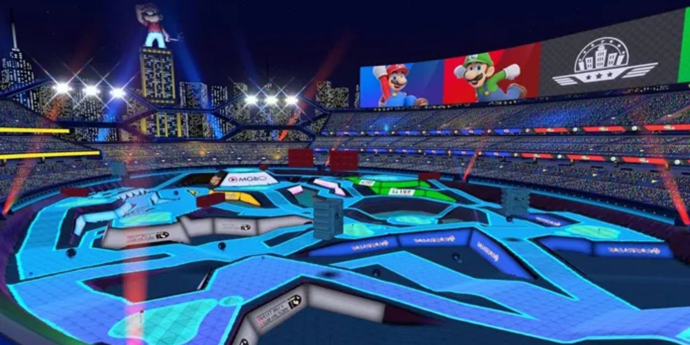 Stadium Map from above in Mario Golf